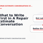 What to Write First in A Repair Estimate Conversation