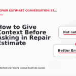 How to Give Context Before Asking in Repair Estimate Conversation English