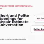 Short and Polite Openings for Repair Estimate Conversation English