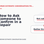 How to Ask Someone to Confirm in a Repair Estimate Conversation