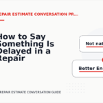 How to Say Something Is Delayed in a Repair Estimate Conversation