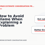 How to Avoid Blame When Explaining a Problem in Repair Estimate Conversation English