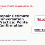 Repair Estimate Conversation Practice: Polite Confirmation Examples