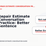 Repair Estimate Conversation Practice: Better Sentence Choices