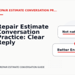 Repair Estimate Conversation Practice: Clear Reply Patterns